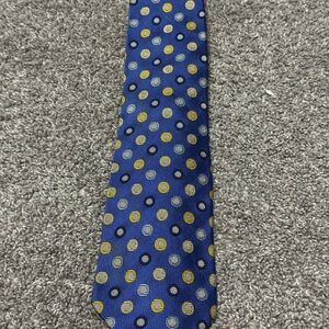 Turnbull & Asser Blue Tie with Yellow and Blue Dots